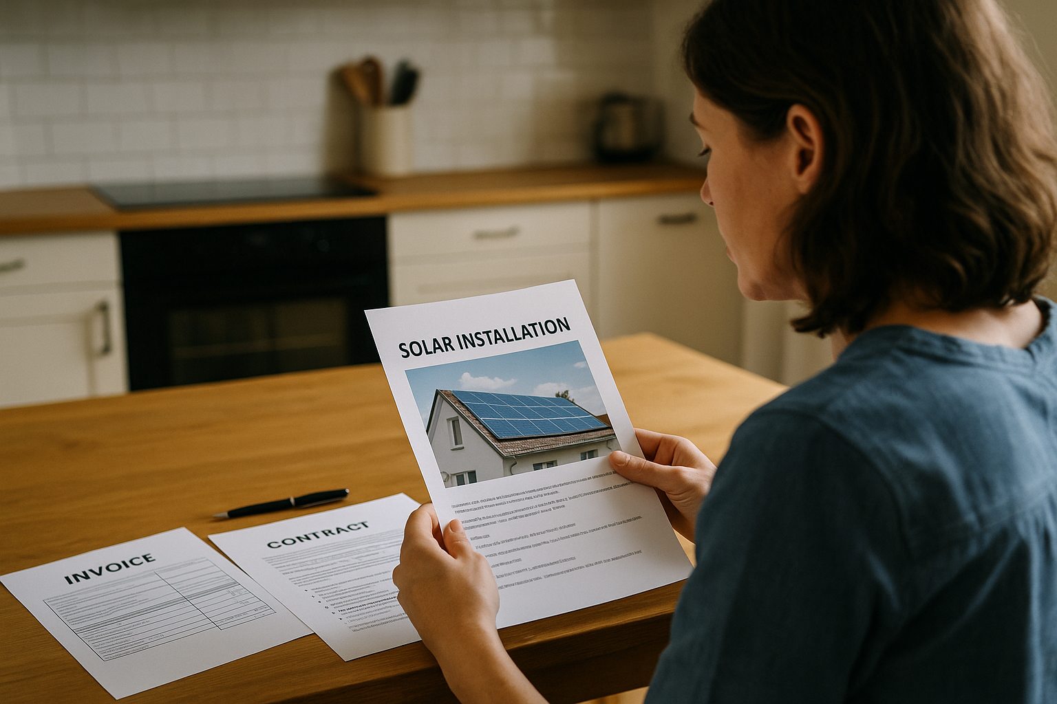 Homeowner reviewing warranty